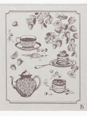 Yves Delorme Thé Tea Towel in color Prune